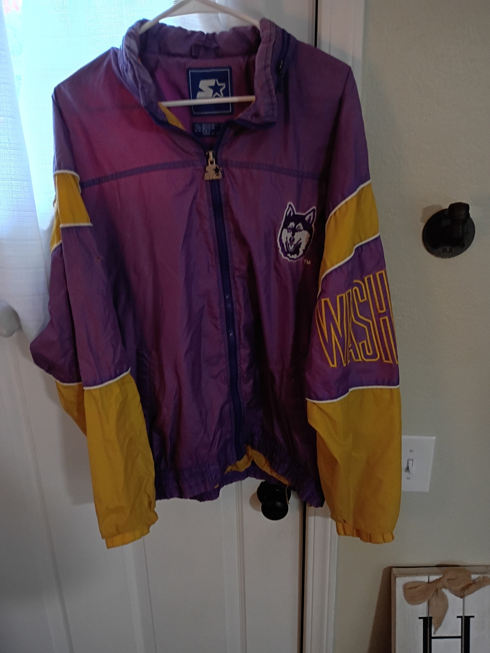 STARTER Purple and Gold Team Windbreaker Jacket
